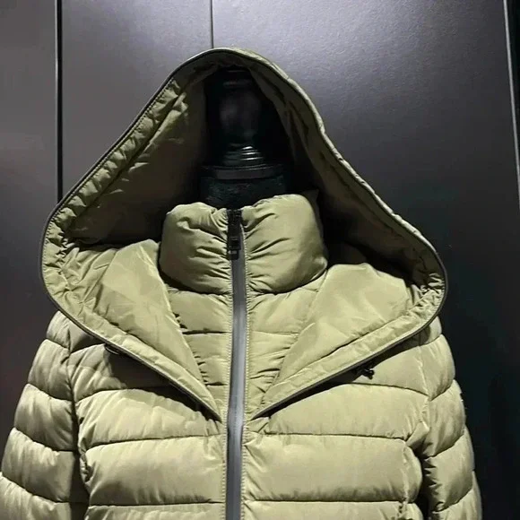 Michael Kors Down alternative hooded puffer parka coat,ultralight,zipper,logo
